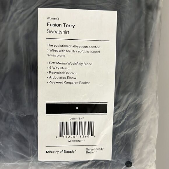 NWT Ministry of Supply Fusion Terry Sweatshirt Size S - Picture 4 of 13
